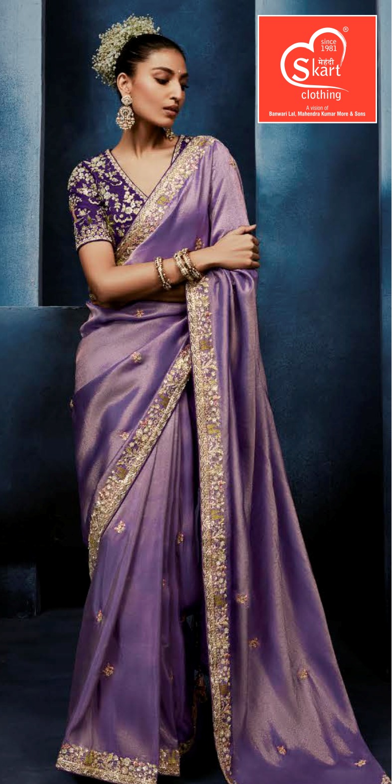 Premium Pure Chiffon Boutique Work Saree with Unstitched Blouse - View 2