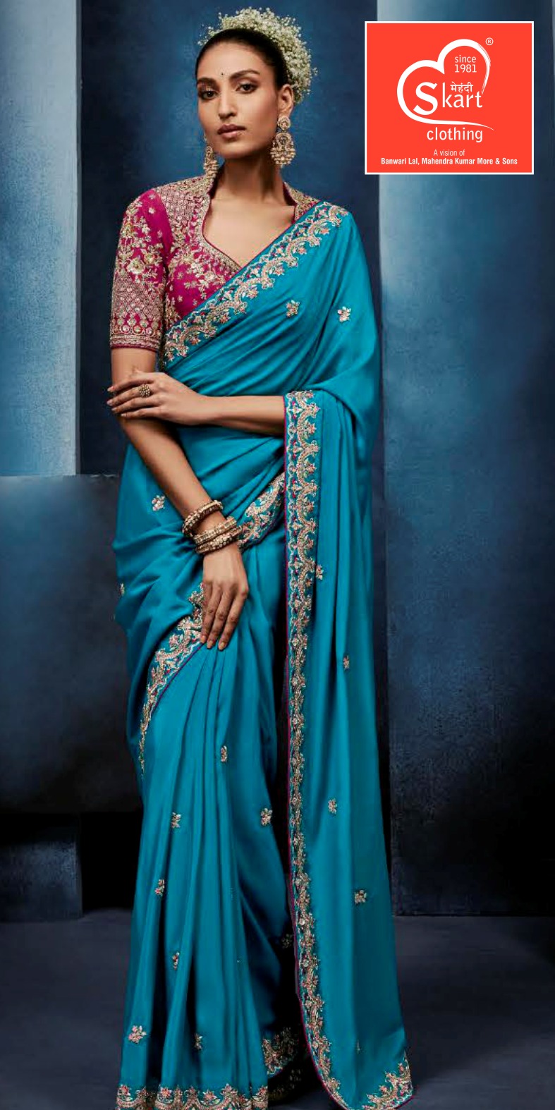 Premium Pure Chiffon Boutique Work Saree with Designer Blouse - View 2