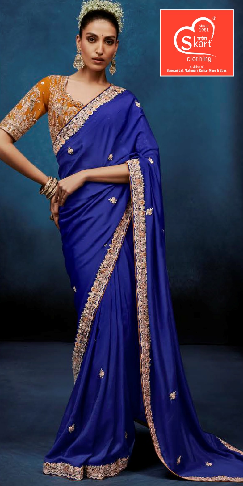 Premium Pure Chiffon Boutique Work Saree with Designer Blouse - View 3