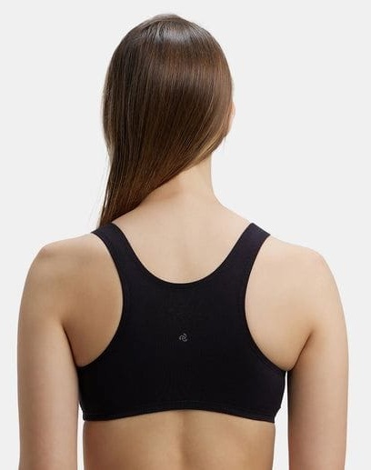 Jockey 1582 Women's Slip-On Cotton Stretch Crop Top Bra – Wire-Free Everyday Comfort - View 2
