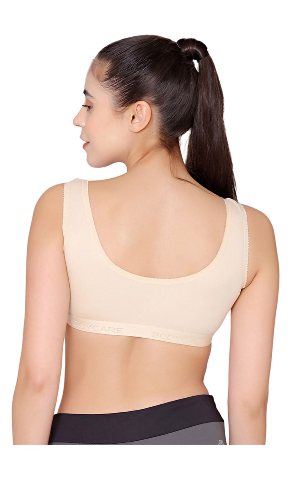 Bodycare 1607 Women's Cotton Full Coverage Sports Bra – Wire-Free Everyday Comfort - View 2