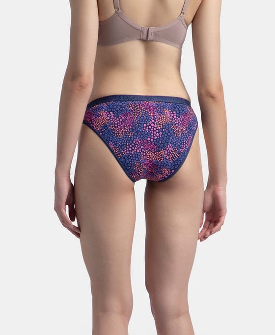 Jockey 3005 Women's Cotton Stretch Printed Bikini Panty – Soft Mid-Rise Everyday Innerwear - View 2