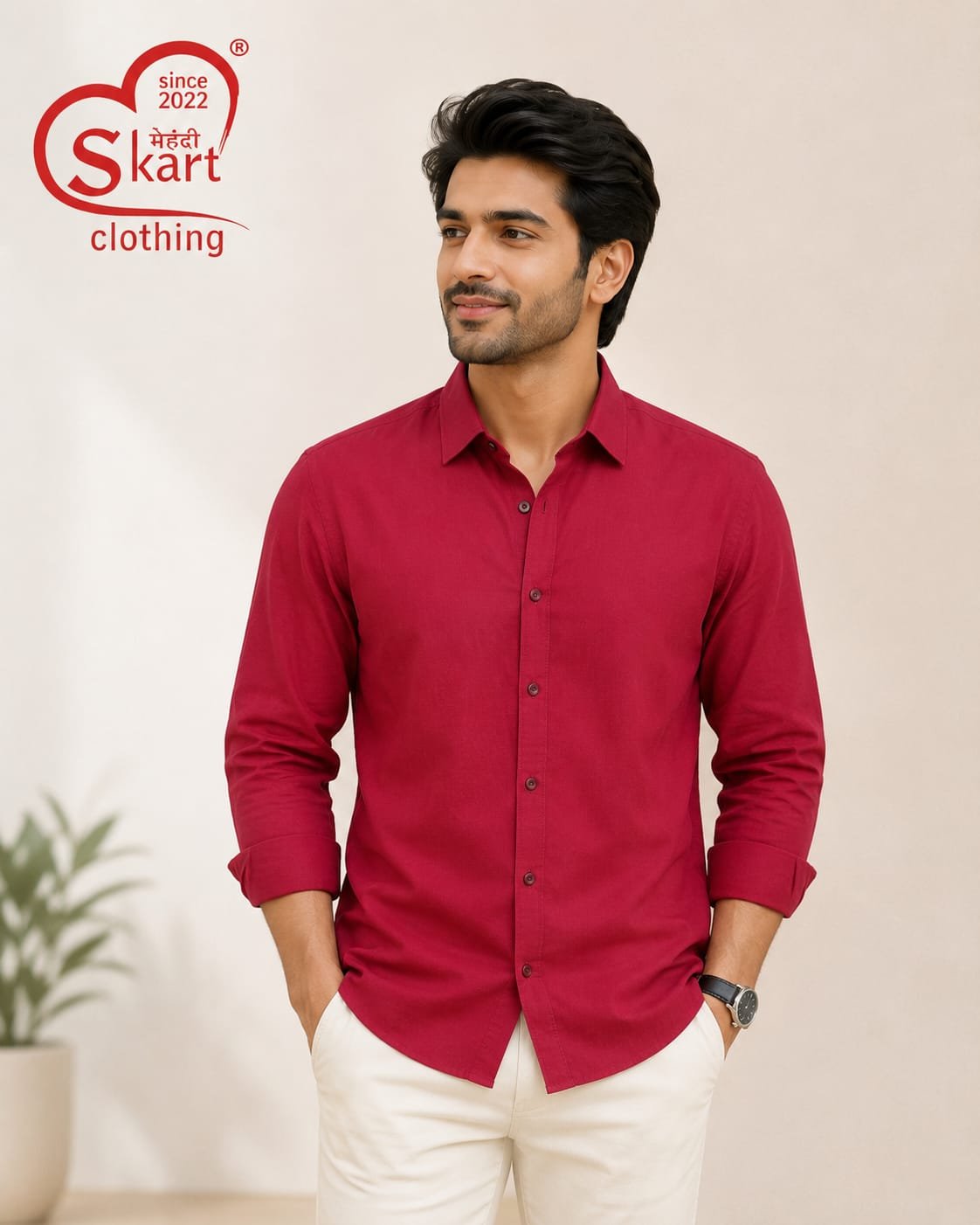 Levi's Men Solid Maroon Full-Sleeve Casual Shirt - View 2