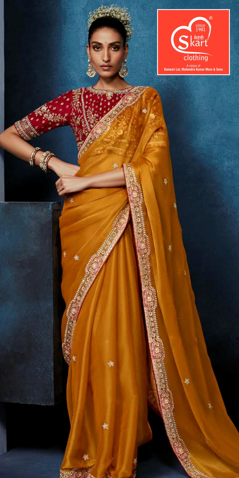 Premium Pure Chiffon Boutique Work Saree with Designer Blouse
