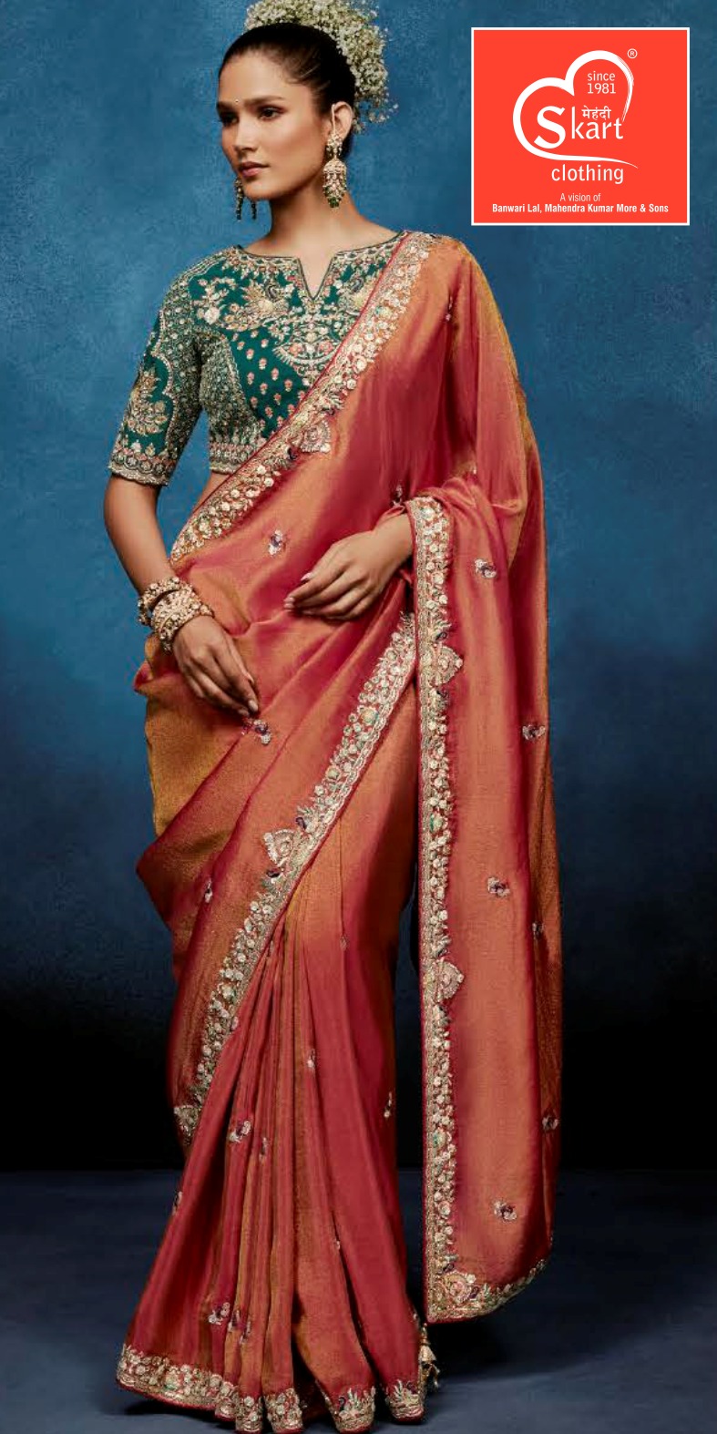 Premium Pure Chiffon Boutique Work Saree with Designer Blouse
