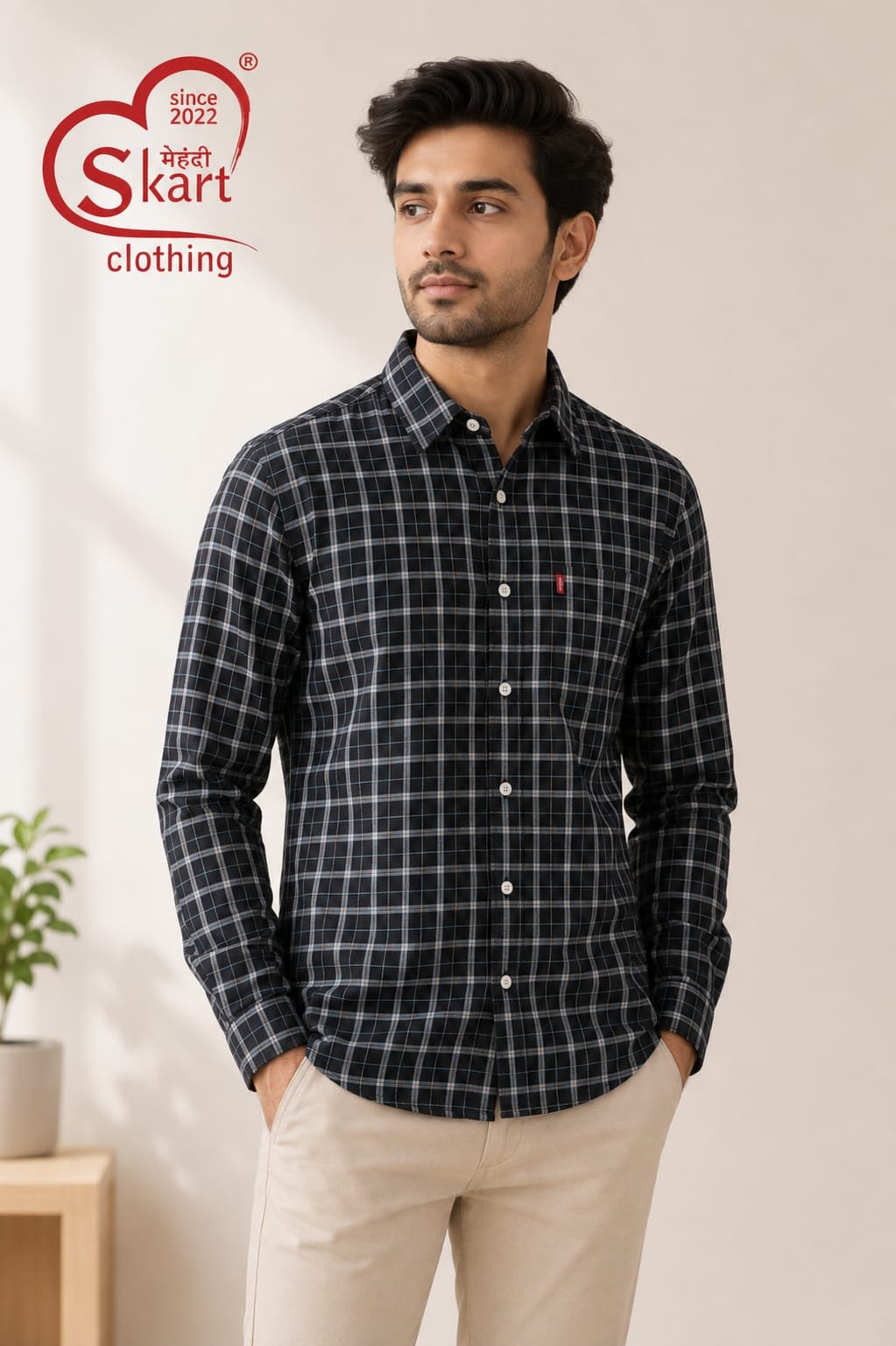 Levi's Men Black Checked Casual Shirt