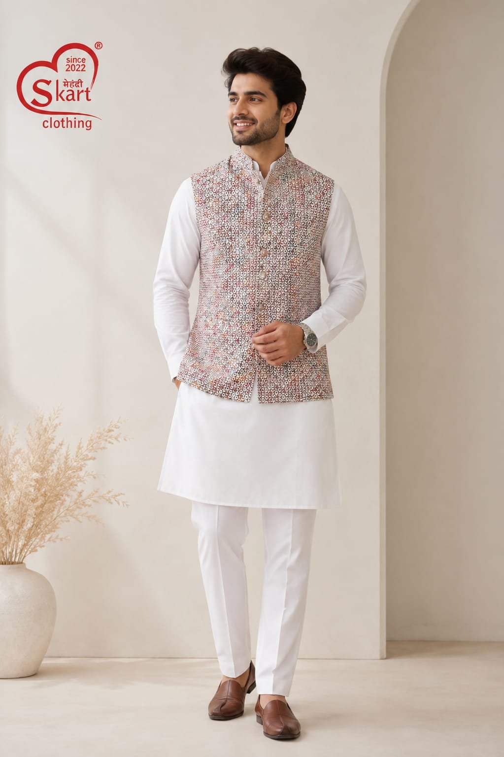 Men’s Printed Nehru Jacket